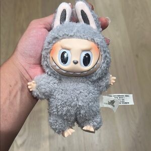 Gray Furry Bunny Plush Toy